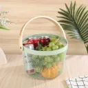 Panier de Rangement Rond en Métal-Vert