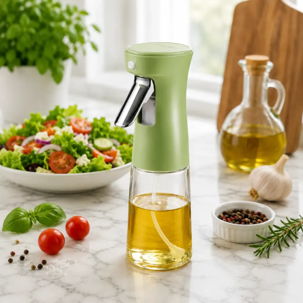 Vaporisateur D'Huile Et Vinaigre En Verre -300 ml - Vert
