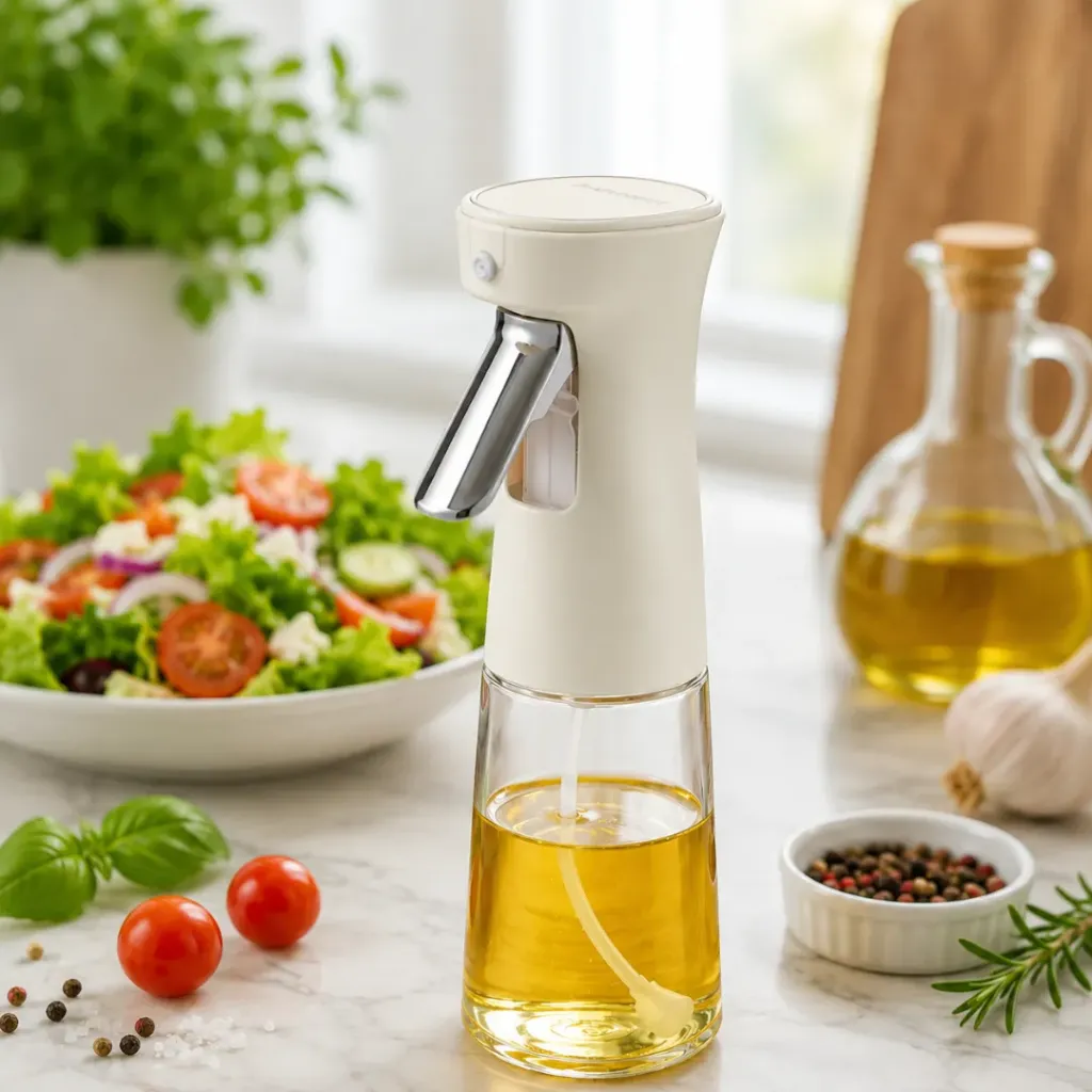 Vaporisateur D'Huile Et Vinaigre En Verre -300 ml - Beige