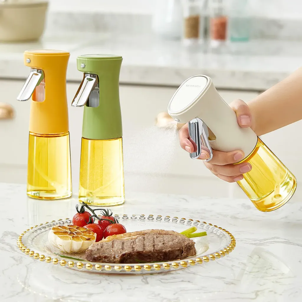 [GJ3044B] Vaporisateur Huile Et Vinaigre En Verre -300 ml - Beige