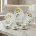 Service De Table en Verre Opale- 64 Pièces- Florence- M1