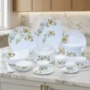 Service De Table en Verre Opale- 64 Pièces- Florence- M4