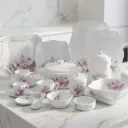 Service De Table en Verre Opale- 72 Pièces- Florence- M6