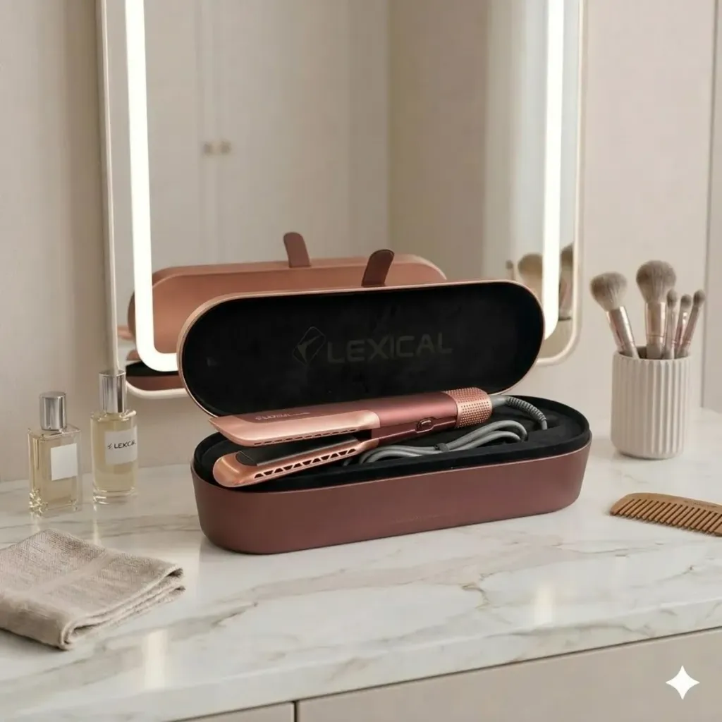 [LHS-5395R] Lisseur à Air Chaud 2en1 Lexical- 1300 W- Rouge
