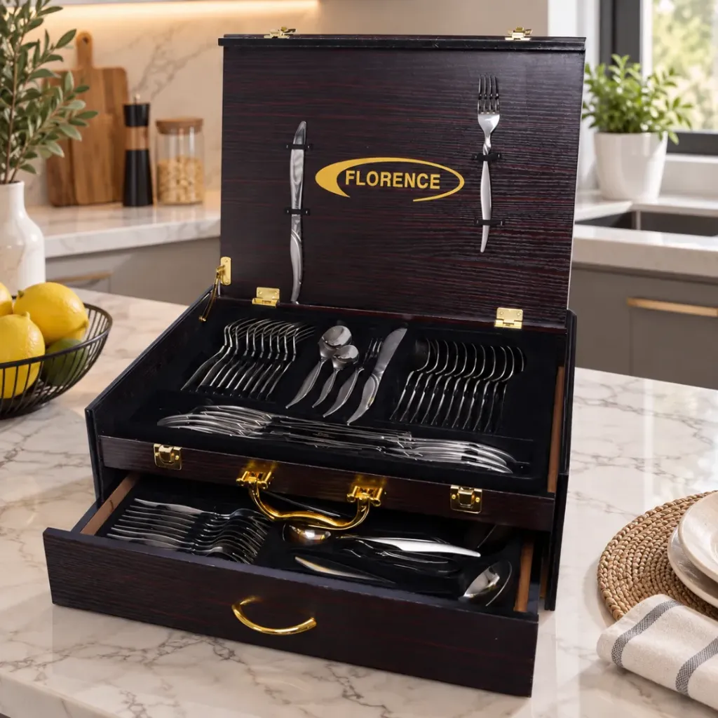 [HK258] Coffret Ménagère De Cuisine 72 Pièces- Florence- Model 3