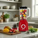 Blender Avec Moulin A Epices 1,5L -Florence - 1000W- Rouge