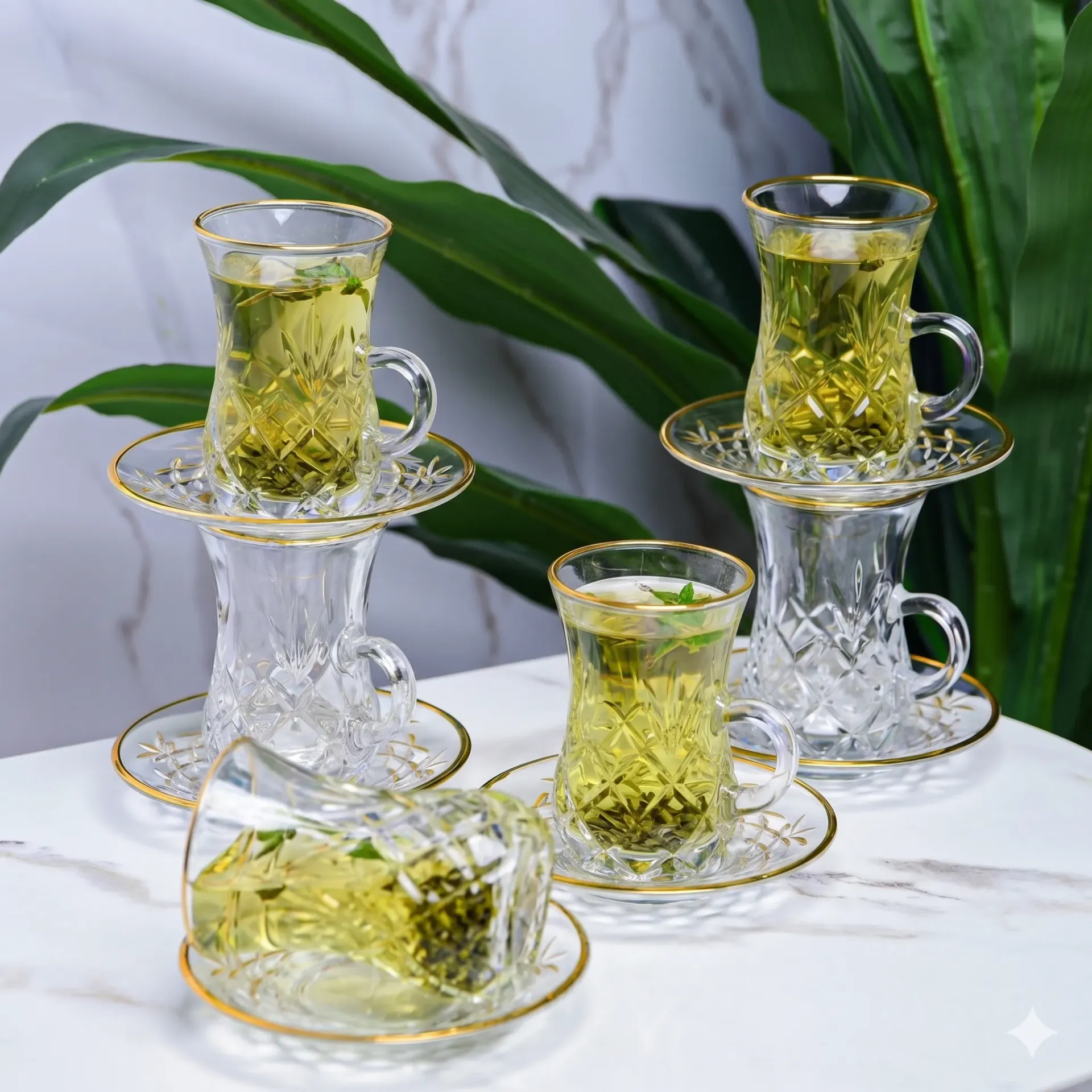 [MBM-9120-4] Service A Thé Deli Glass 110 ml- 12 pièces- M4