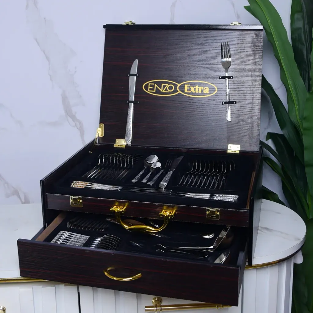 [P0020G] Coffret Ménagère De Cuisine- 72 Pièces ENZO 18/10- Model 2