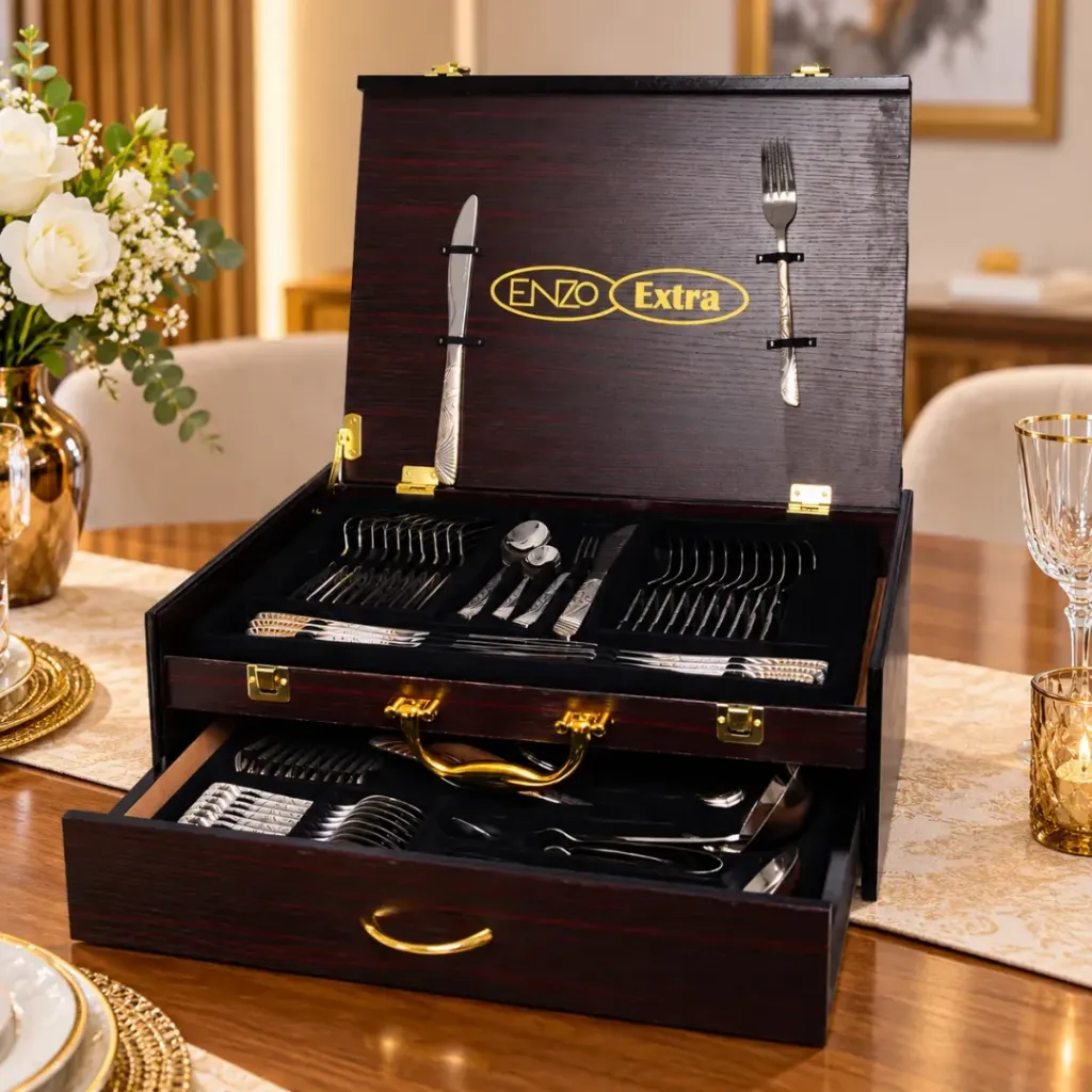 [P0020G] Coffret Ménagère De Cuisine- 72 Pièces ENZO 18/10- Model 2