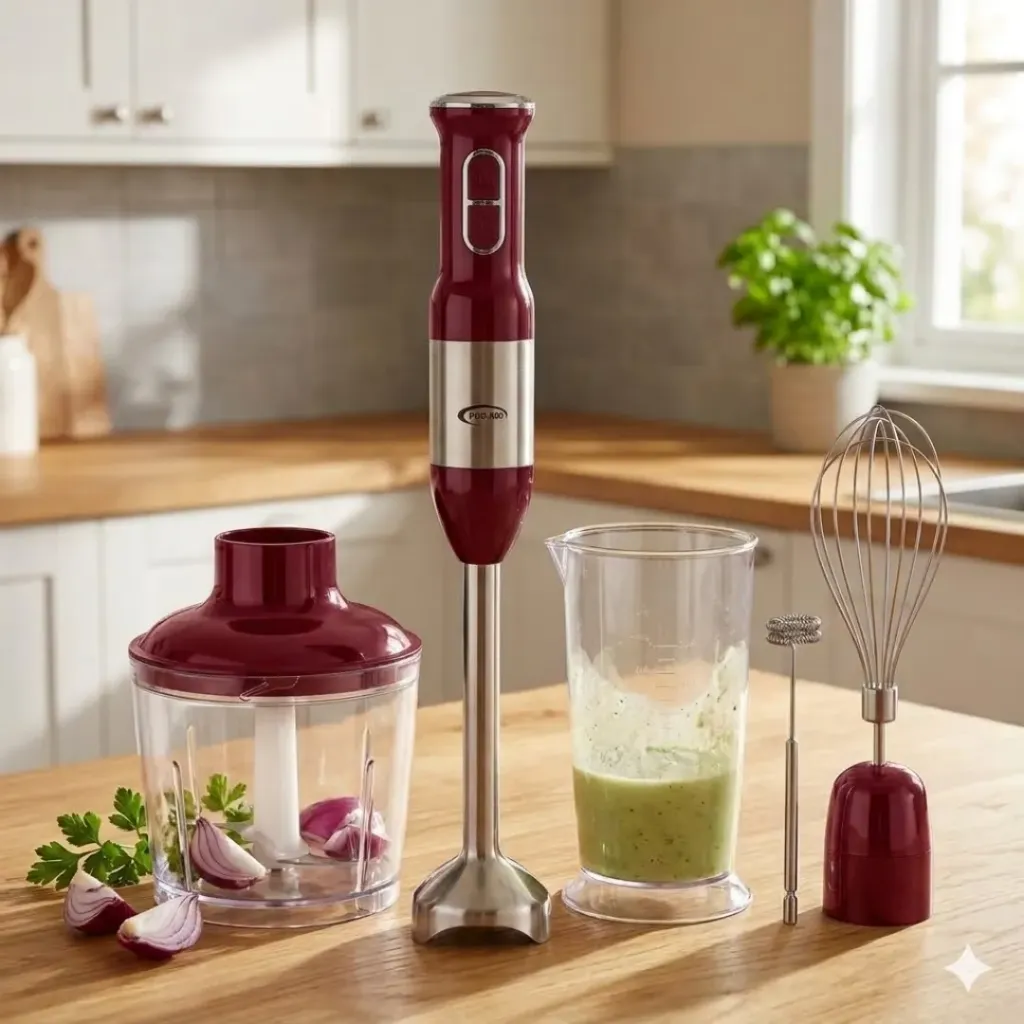 [PE-066R] Mixeur Plongeant 5en1 Prova 400W - Rouge