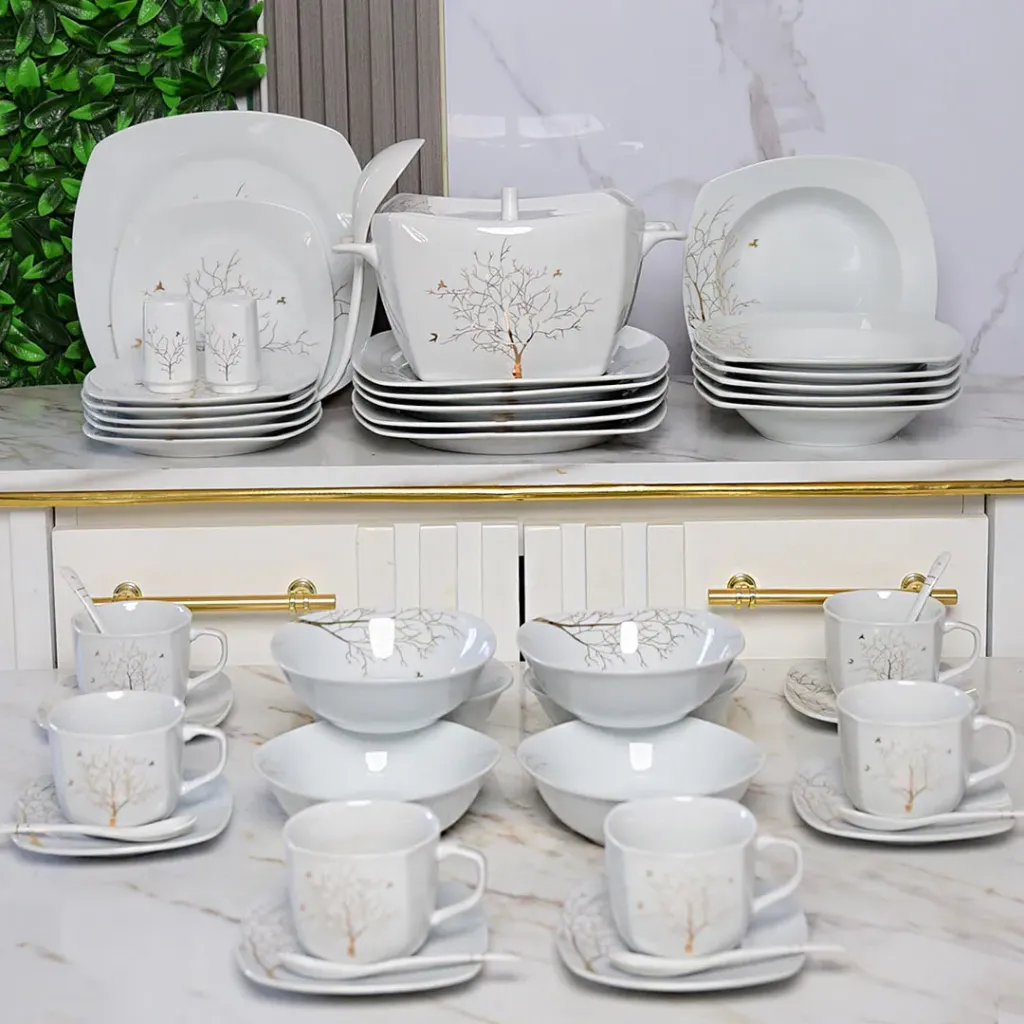 [FG2240-2] Service De Table 47 Pièces en Porcelaine Florence - G2240