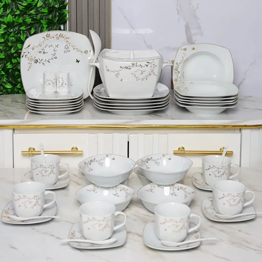 [FG1167-3] Service De Table 47 Pièces en Porcelaine-Florence - G1167