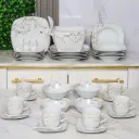 Service De Table 47 Pièces en Porcelaine-Florence - G1167