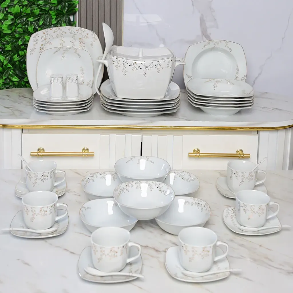 [FG2246-4] Service De Table 47 Pièces en Porcelaine Florence - G2246