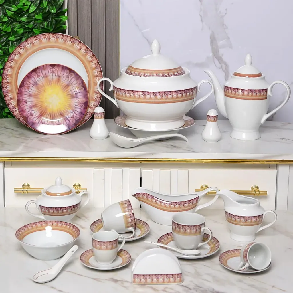 [FG2435-2] Service De Table 72 Pièces en Porcelaine Florence - Rond -G2435