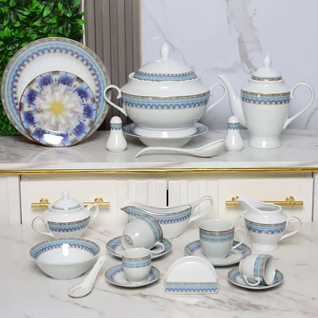 Service De Table 72 Pièces en Porcelaine Florence - Rond -G2436