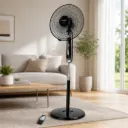 Ventilateur sur Pied Lexical 16" Avec Télécommande 60W Argent