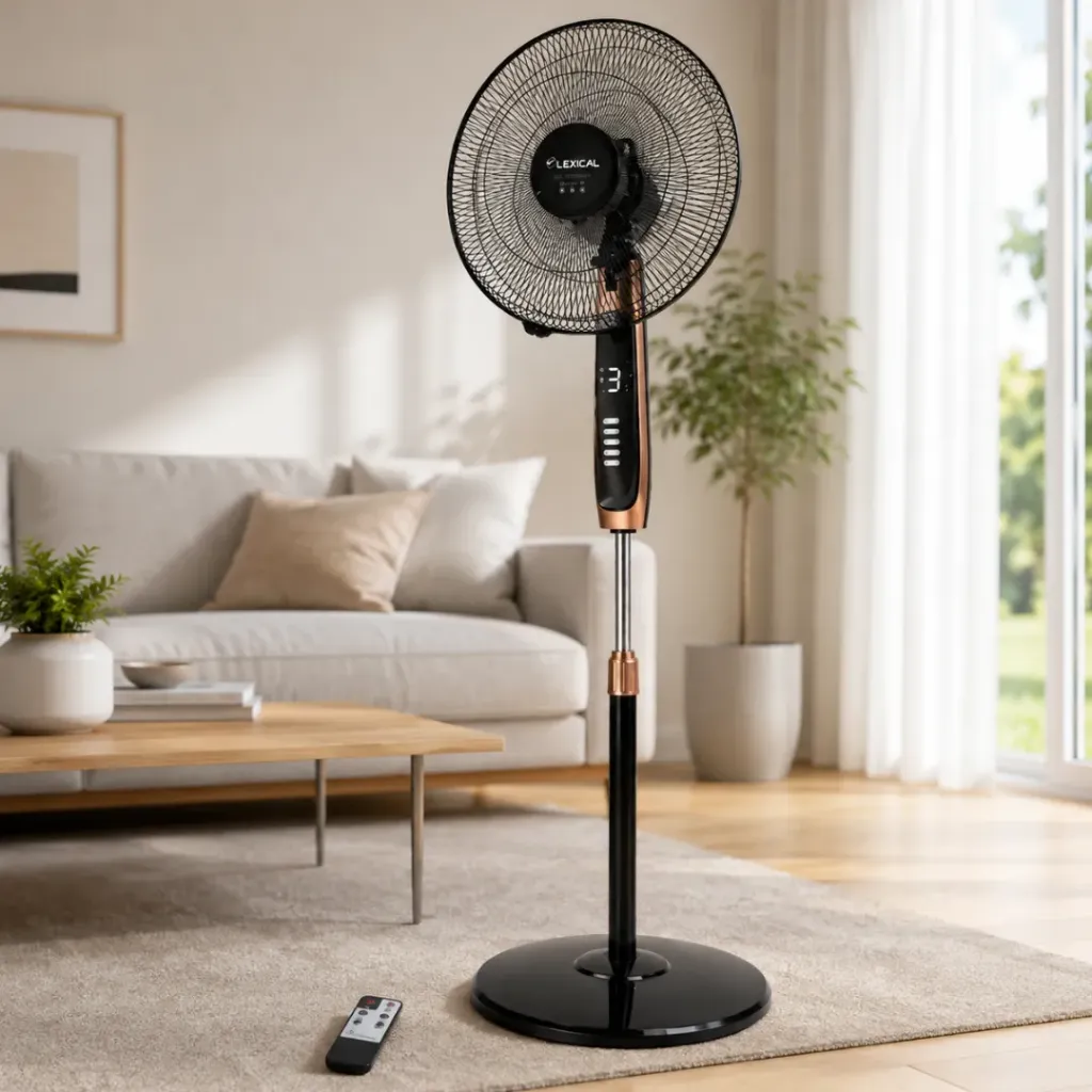[LSF-7020-9] Ventilateur sur Pied Lexical 16" Avec Télécommande 60W Rose Gold