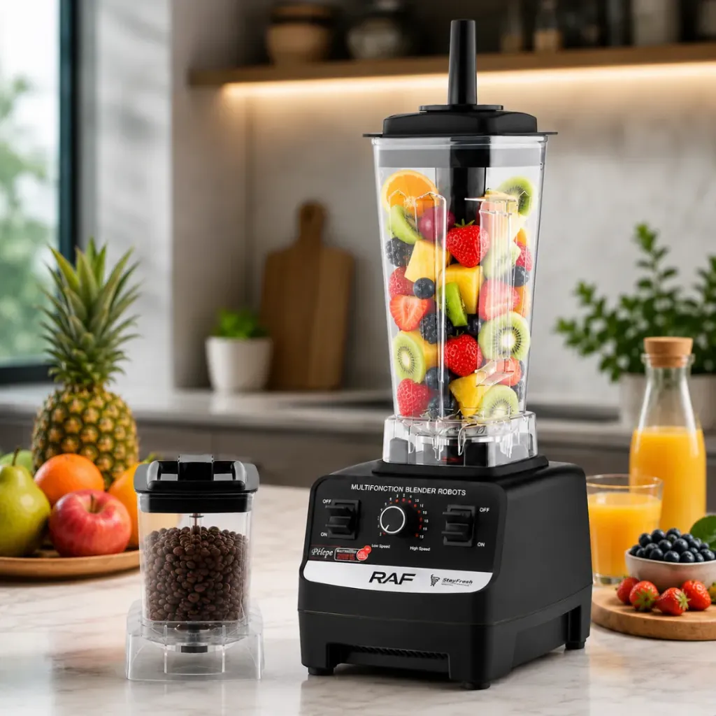 [R-2809N] Blender Avec Moulin A Epices 2 en 1 RAF - 2400 W - 2,5 L - Noir