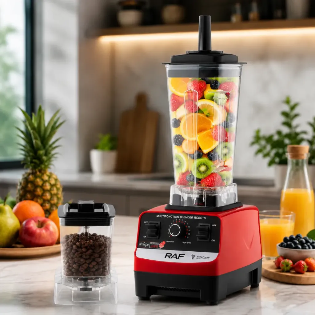 Blender Avec Moulin A Epices 2 en 1 RAF - 2400 W - 2,5 L - Rouge