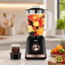 Blender  Avec Moulin A Epices 2 EN 1 RAF - 450 W - 1,5 L - Noir