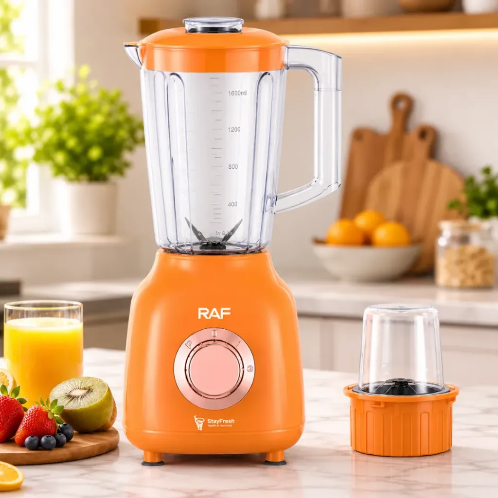 Blender Avec Moulin A Epices 2 EN 1 RAF - 500 W - 1,6 L - Orange