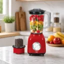 Blender Avec Moulin A Epices 2 EN 1 RAF - 350 W - 1,5 L - Rouge