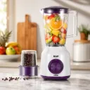 Blender Avec Moulin A Epices 2 EN 1 RAF - 350 W - 1,5 L - Blanc