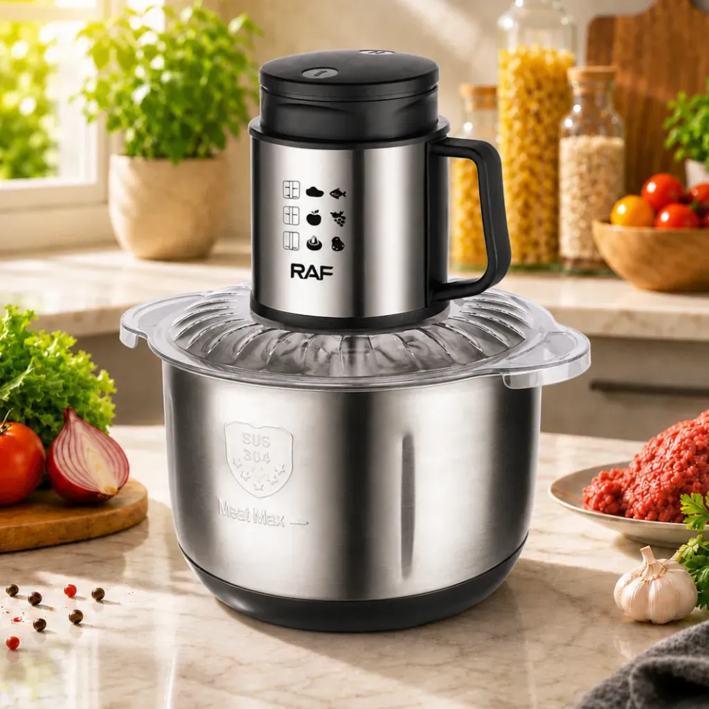 [R-7025] Hachoir Electrique En Inox RAF - 5L - 1000W