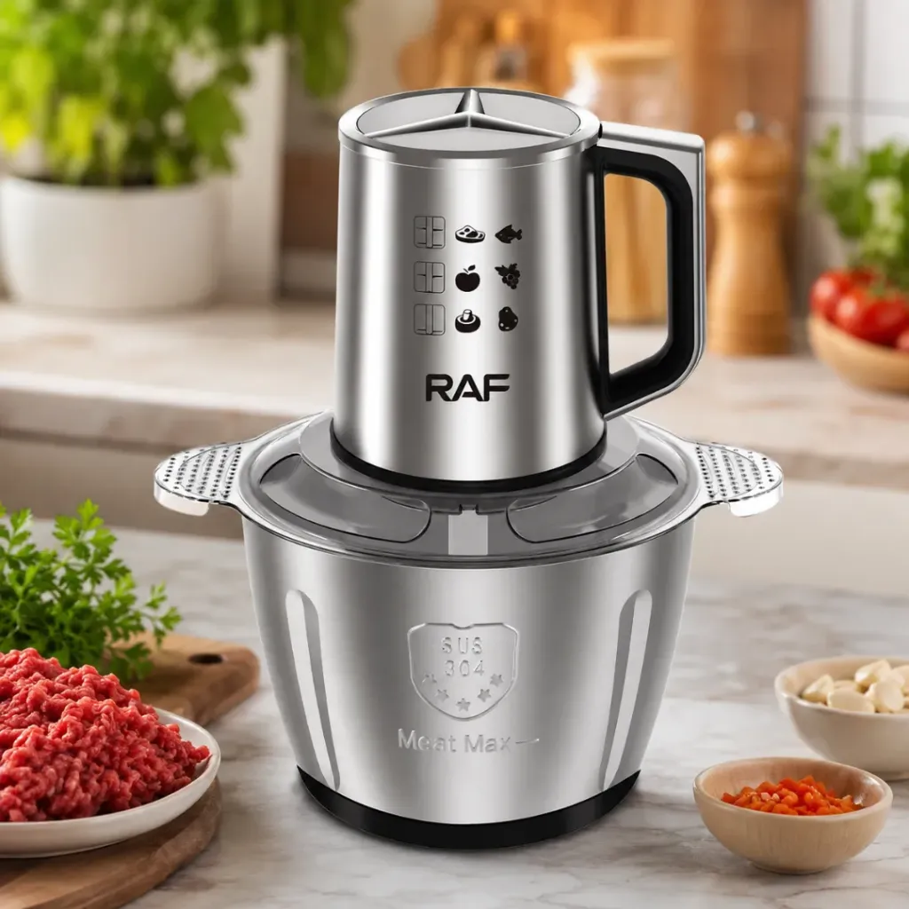 [R-7701] Hachoir Electrique En Inox RAF - 3L - 1000W
