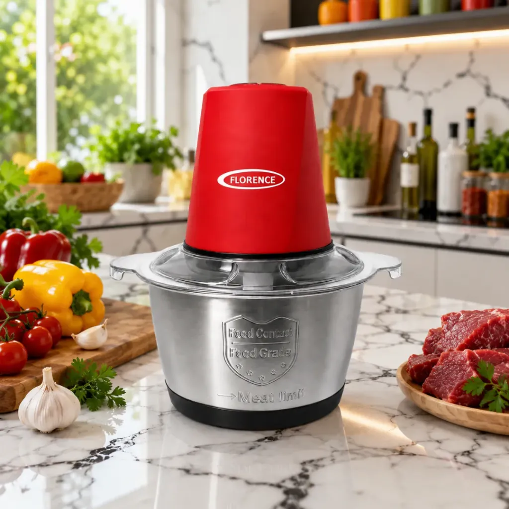 Hachoir Multifonctions Florence - 2L- 400W  - Rouge