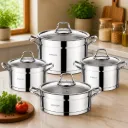 Batterie De Cuisine En Inox 18/10-Vivaldi Sedef 8 Pièces  - Argent