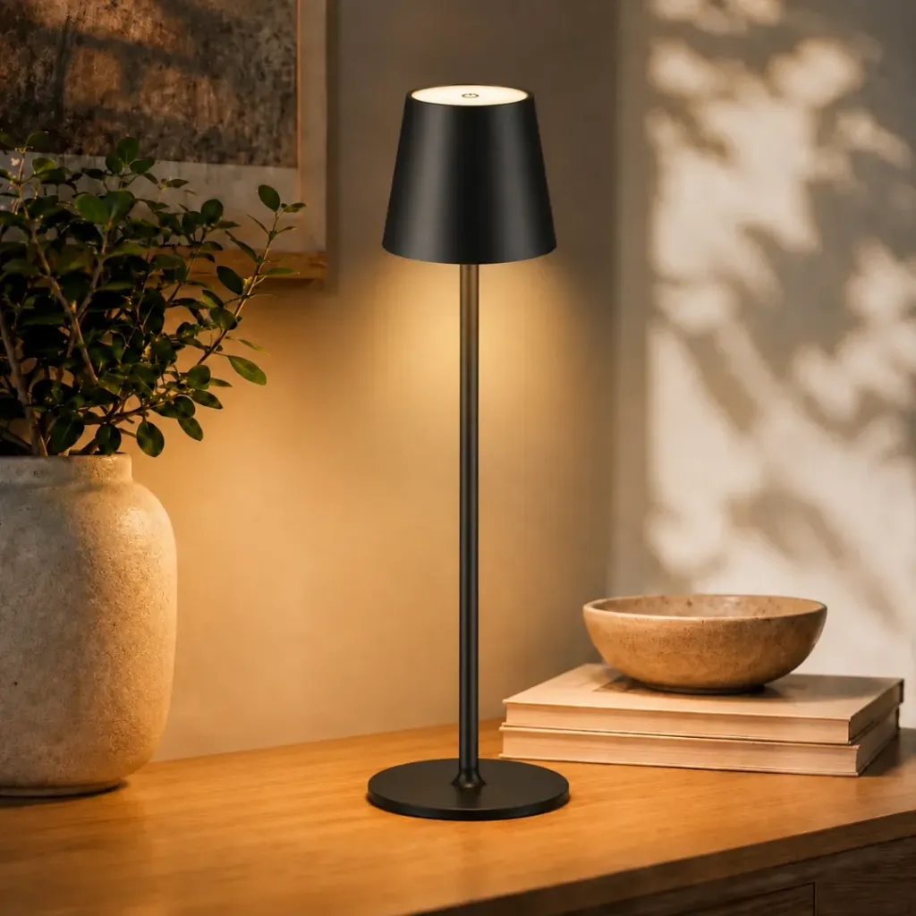 Lampe De Table Rechargeable- Noir