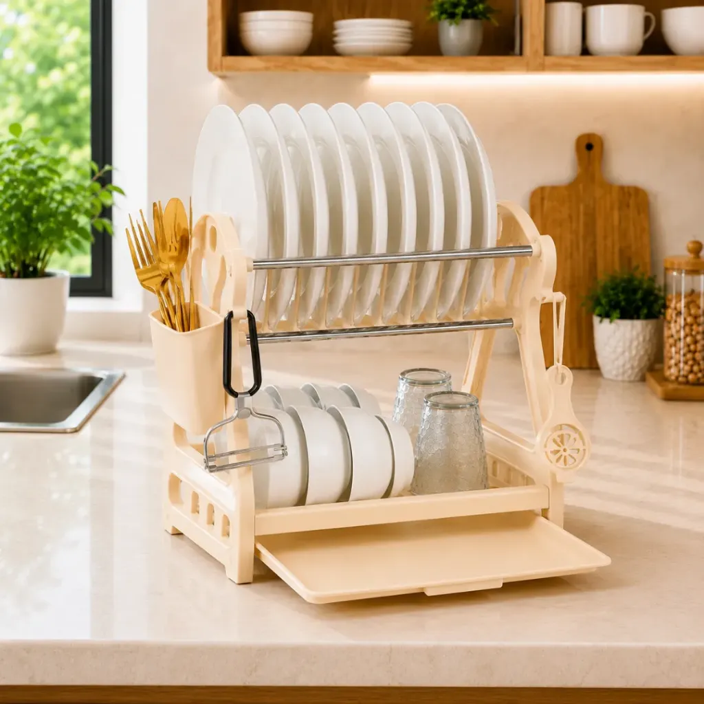 [EGOU-BG] Egouttoir A Vaisselle En Plastique- Beige
