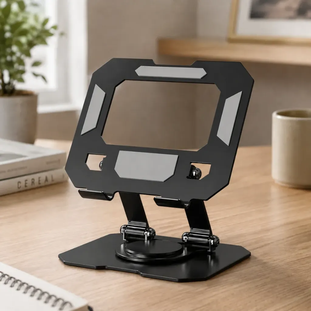 [SUP-TAB-N] Support Tablette Pliable Rotatif 360°- Noir