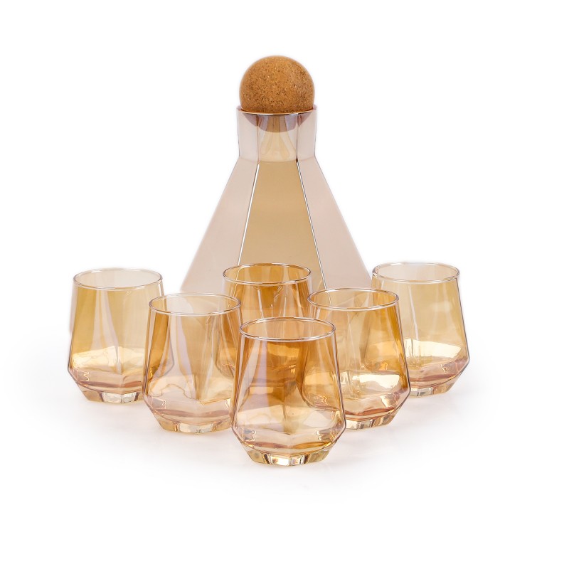 Service À Eau avec Carafe 7 Pièces en Verre