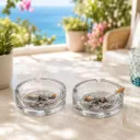 Pack De 2 Cendriers En Verre 10,5 cm