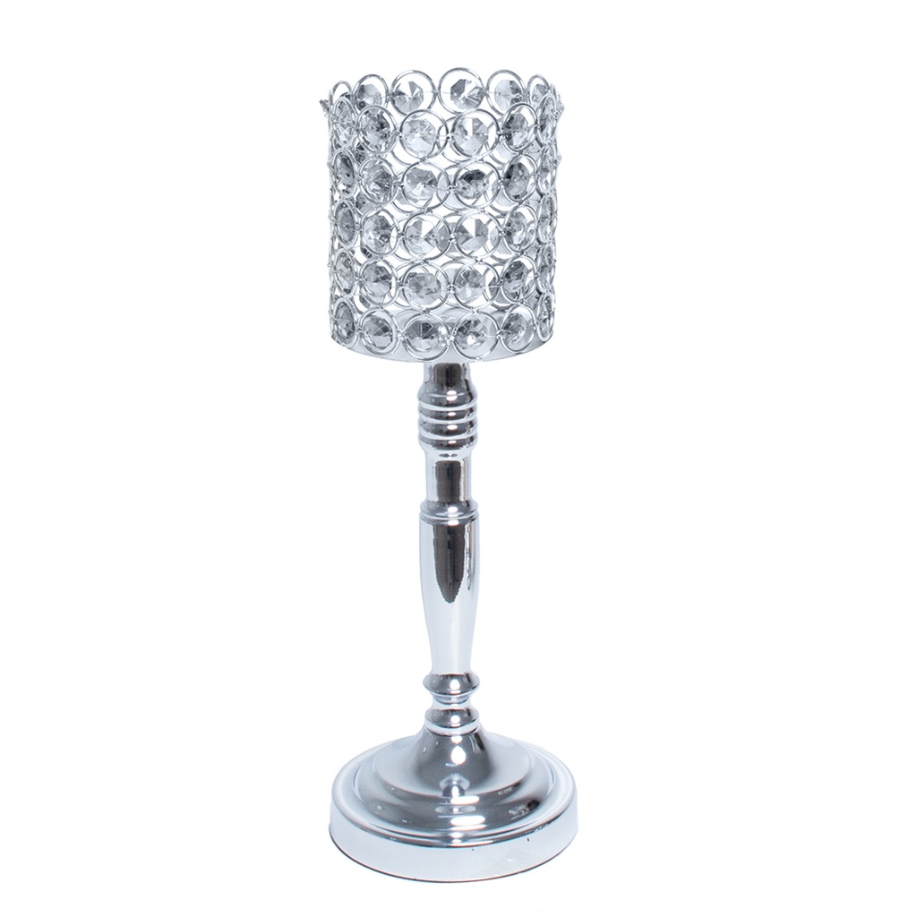 Bougeoir argenté avec Perle (GM)