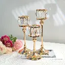 Série de 3 Bougeoirs Doré 