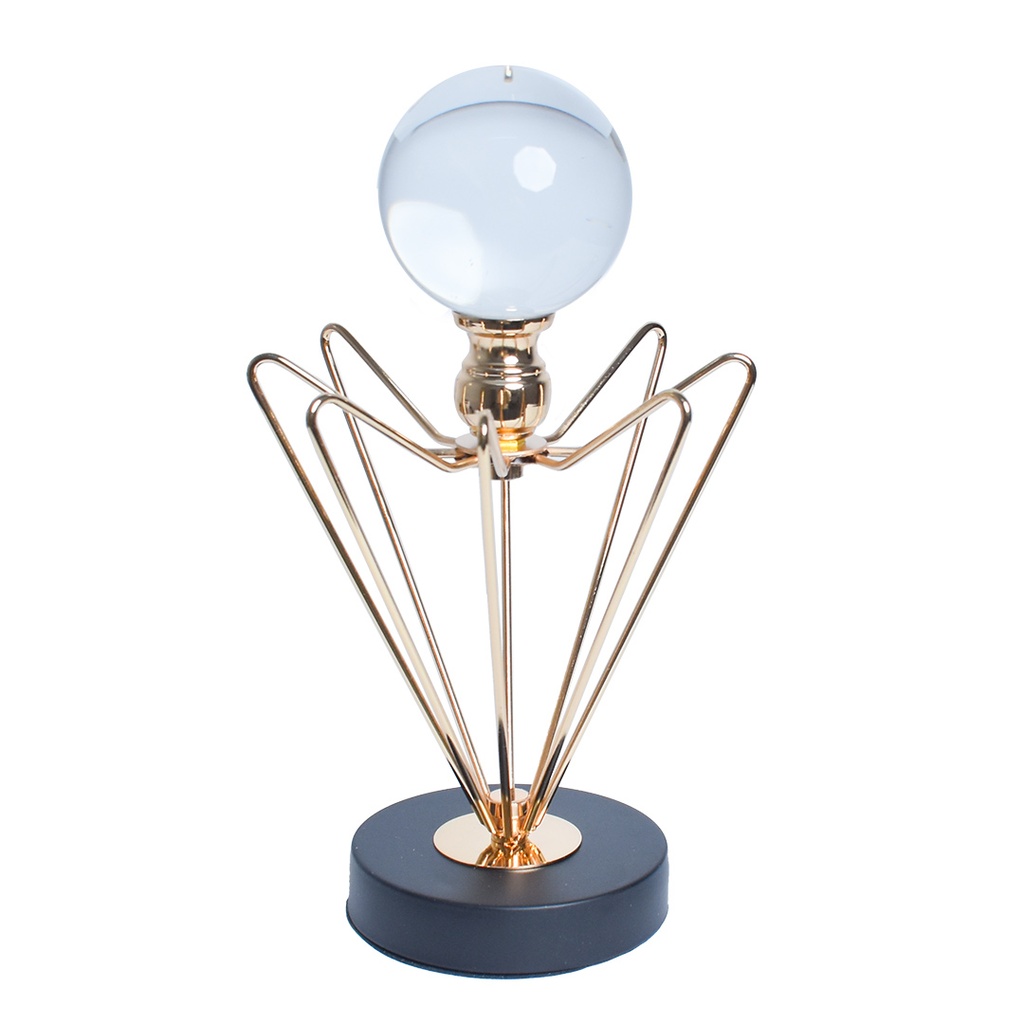 Pièce de Décoration Chic en Métal Doré avec Boule en verre