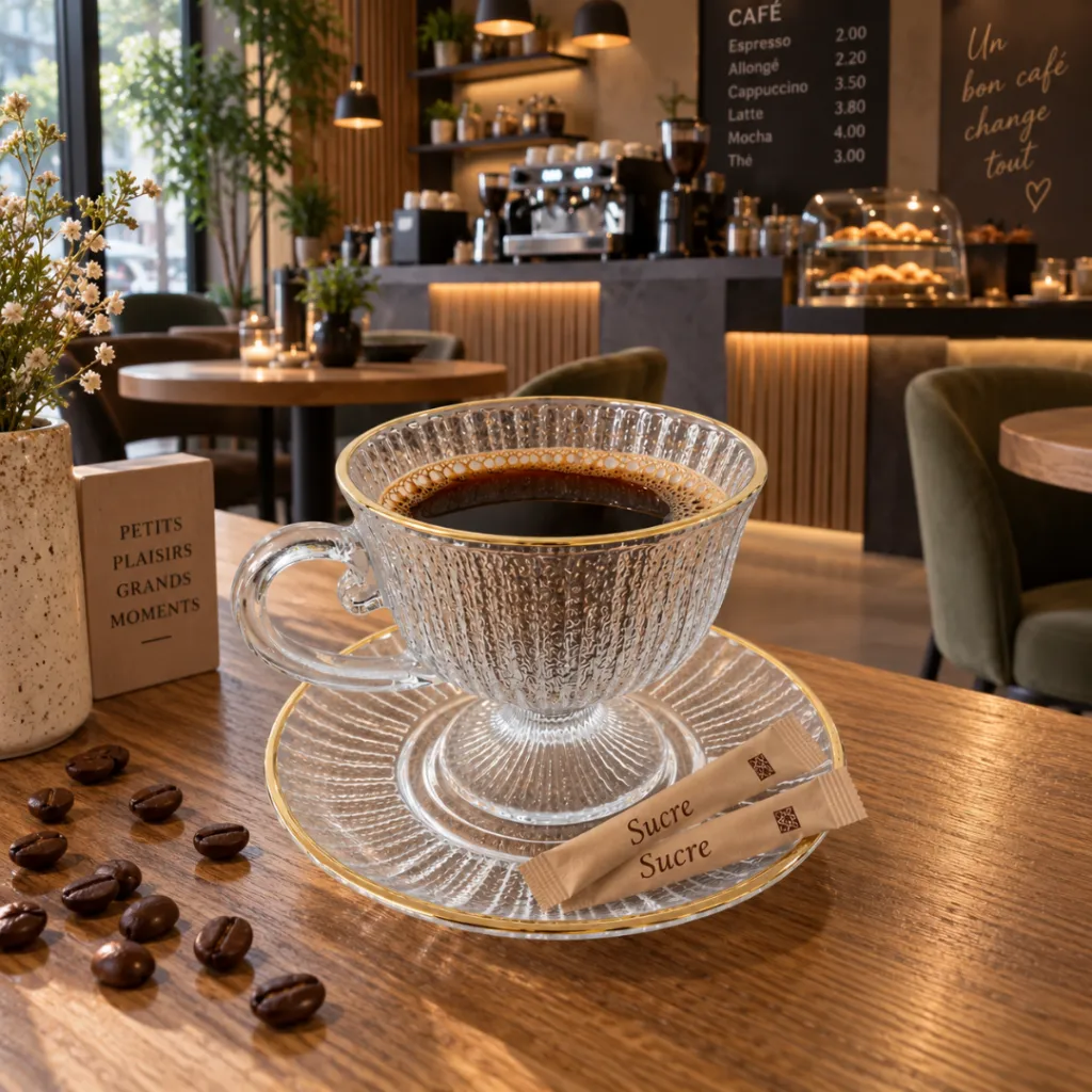 Service A Café En Verre 12 Pièces M2