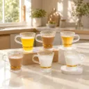 Lot De 6 Tasses A Thé En Verre