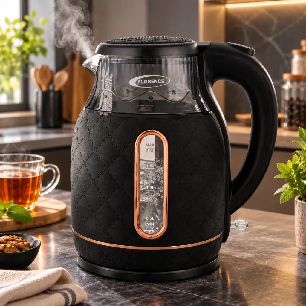 [HK499N] Bouilloire Electrique Florence 2L- 1500W - Noir