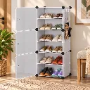 Porte-Chaussures En Plastique-6 Etagères- Blanc