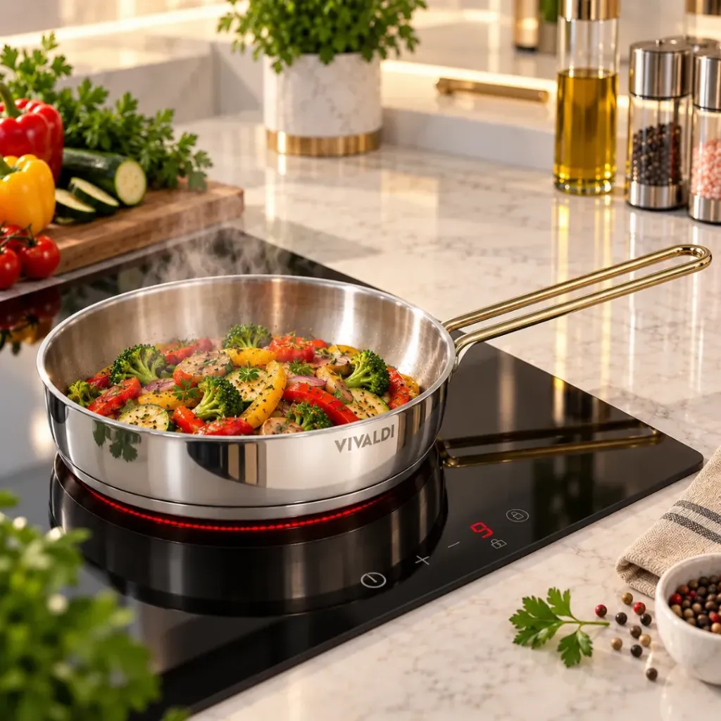 [WHM-1990] Poêle Vivaldi Rosso 24 cm Inox 18/10