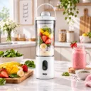 Mini Blender Rechargeable DSP 110W 400ml – Blanc