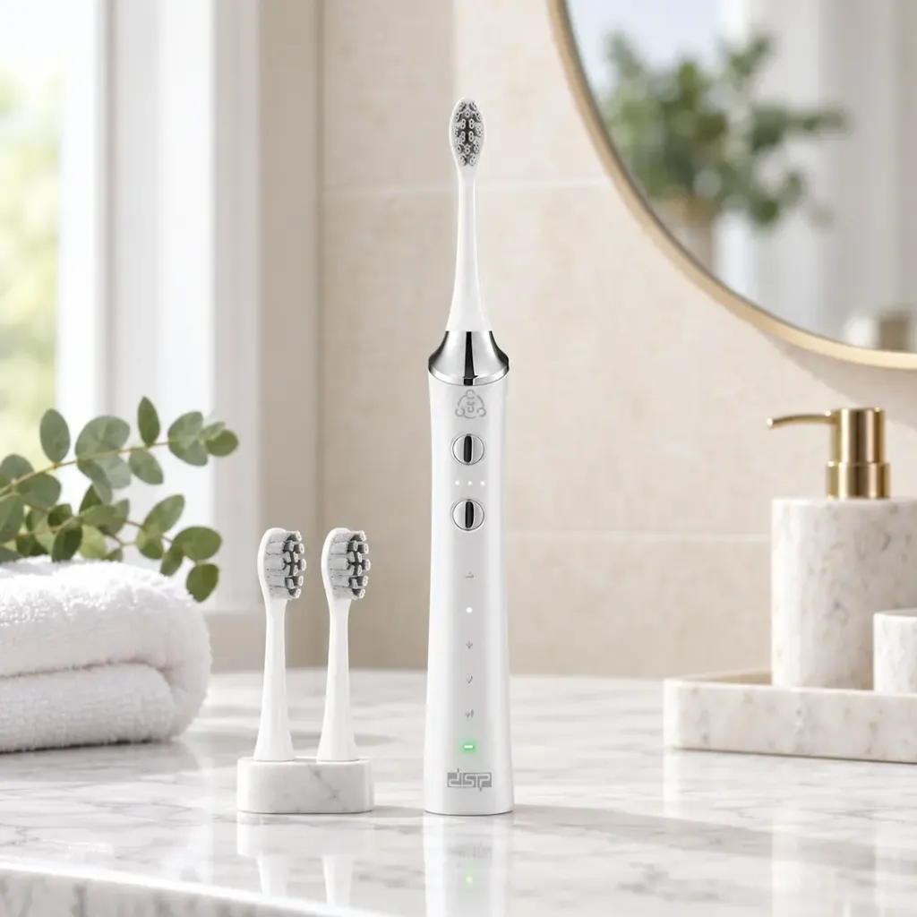 Brosse A Dents Electrique DSP- Rechargeable & Sans Fil- Blanc