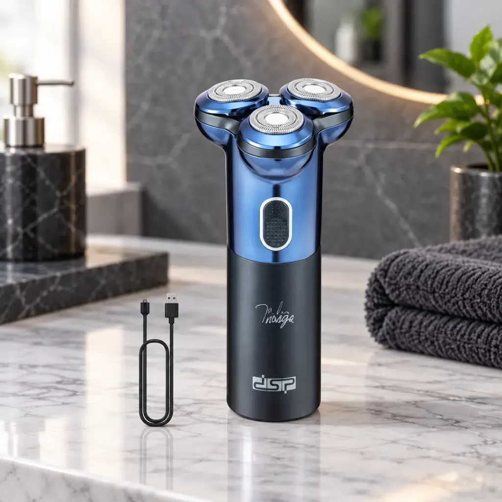 Rasoir Electrique Rechargeable DSP 60733 – USB-C – IPX6 – Bleu