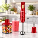 Mixeur Plongeant 5 en 1 Florence- 600W- Rouge