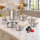 Batterie De Cuisine 22 Pièces Hascevher – Inox 18/10